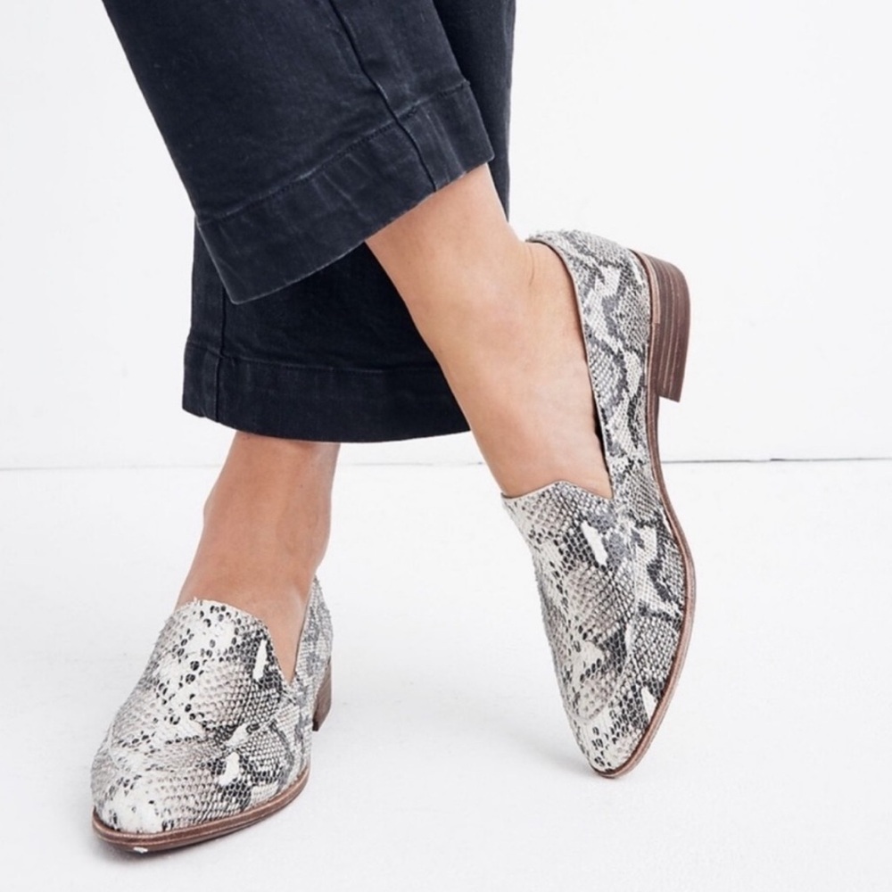 Madewell Snake Skin Loafers